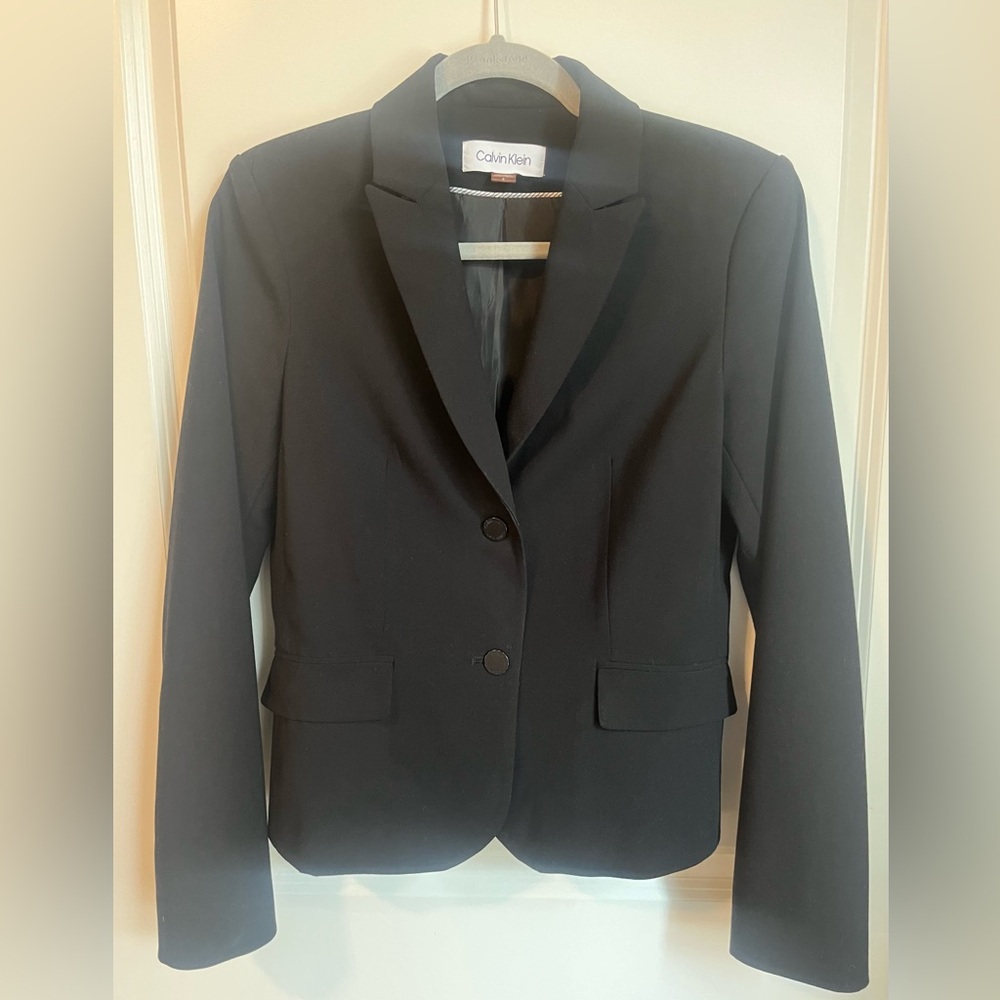 Calvin Klein Women's Classic Black Suit Jacket/Blazer Size 6